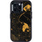 Black and Gold Scattered Marble Otterbox Defender iPhone Skin