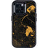 Black and Gold Scattered Marble Otterbox Defender iPhone Skin