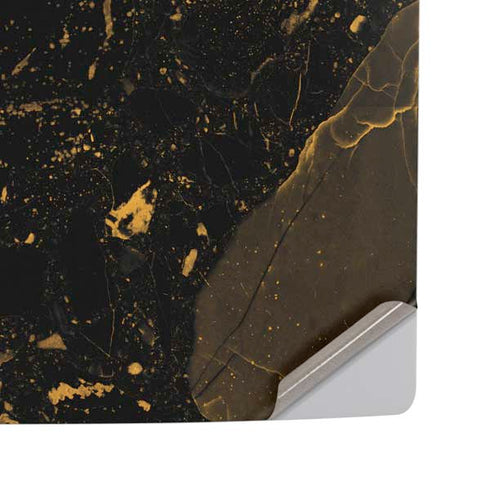 Black and Gold Scattered Marble PS5 Pro Disk Console Skin