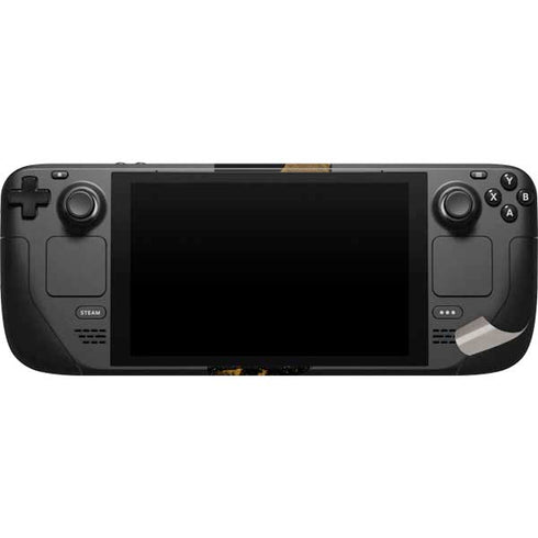 Black and Gold Scattered Marble Steam Deck Handheld Gaming Computer Skin