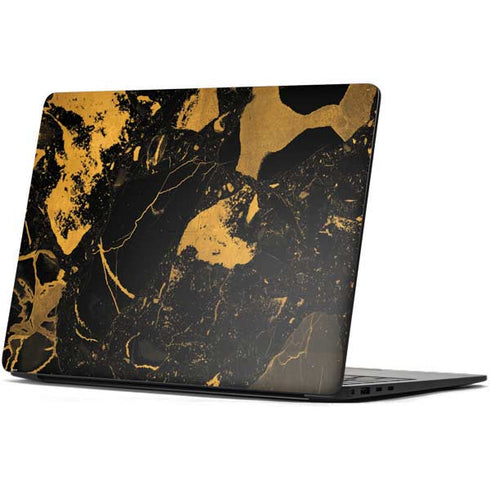 Black and Gold Scattered Marble Surface Laptop 7 13.8in Skin