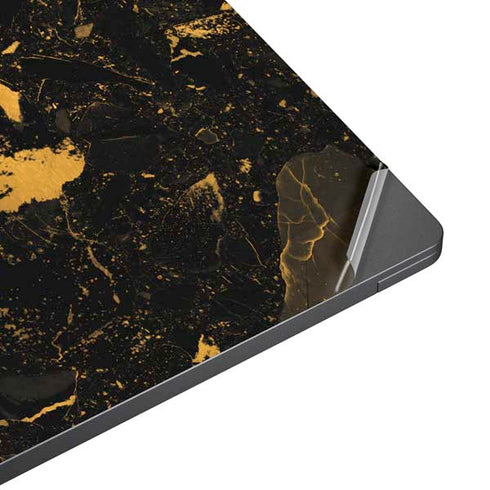 Black and Gold Scattered Marble Surface Laptop 7 13.8in Skin
