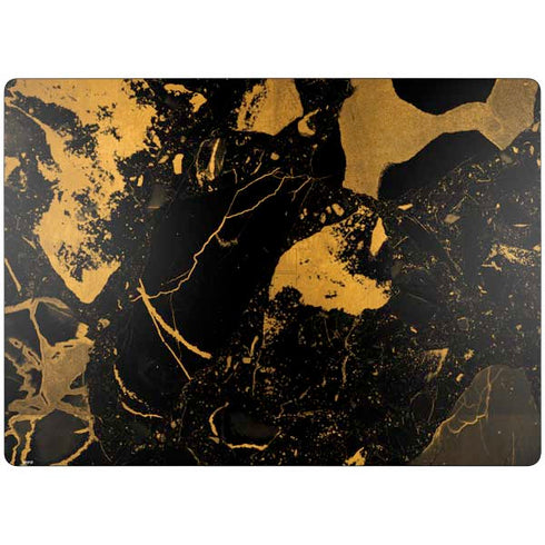 Black and Gold Scattered Marble Surface Laptop 7 15in Skin