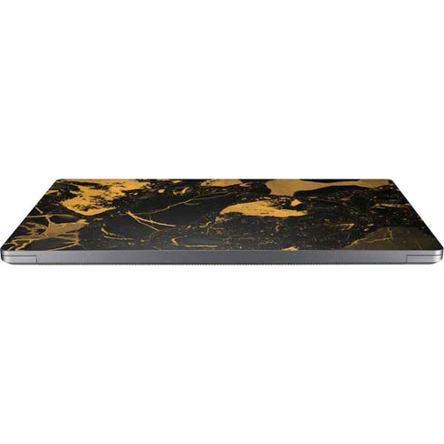 Black and Gold Scattered Marble Laptop Skins