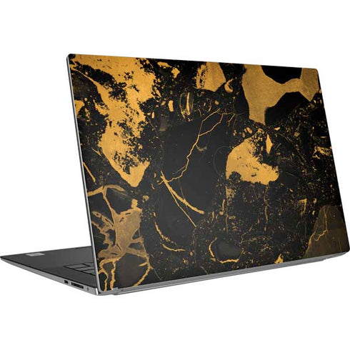 Black and Gold Scattered Marble Dell XPS Skin