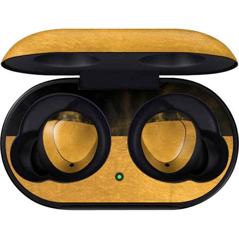 Black and Gold Split Marble Galaxy Buds Skin