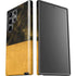 Black and Gold Split Marble Galaxy S23 Ultra Pro Case