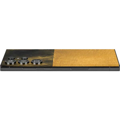 Black and Gold Split Marble Galaxy Skins