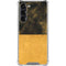 Black and Gold Split Marble Galaxy S24 FE Clear Case