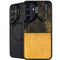 Black and Gold Split Marble Galaxy S24 FE Kickstand Case