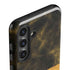 Black and Gold Split Marble Galaxy S25 Impact Case