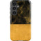 Black and Gold Split Marble Galaxy S25 Plus Impact Case
