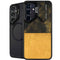 Black and Gold Split Marble Galaxy S24 Plus Kickstand Case