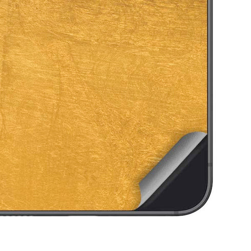 Black and Gold Split Marble Galaxy S25 Plus Skin