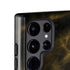 Black and Gold Split Marble Galaxy S25 Ultra Impact Case