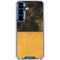 Black and Gold Split Marble Galaxy S25 Clear Case