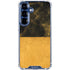 Black and Gold Split Marble Galaxy S25 Clear Case