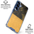 Black and Gold Split Marble Galaxy S25 Clear Case