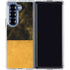 Black and Gold Split Marble Galaxy Z Fold6 Clear Case