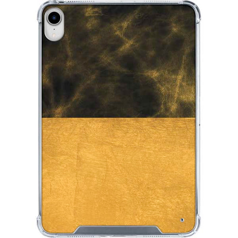 Black and Gold Split Marble iPad 11th Gen (2025) Clear Case