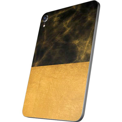 Black and Gold Split Marble Apple iPad Mini Skin