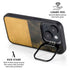 Black and Gold Split Marble iPhone 15 Kickstand Case