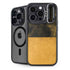 Black and Gold Split Marble iPhone 15 Pro Max Kickstand Case