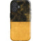 Black and Gold Split Marble iPhone 16 Impact Case