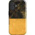 Black and Gold Split Marble iPhone 16 Impact Case