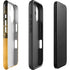Black and Gold Split Marble iPhone 16 Plus Impact Case