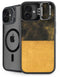 Black and Gold Split Marble iPhone 16 Plus Kickstand Case