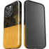 Black and Gold Split Marble iPhone 16 Pro Impact Case