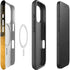 Black and Gold Split Marble iPhone 16 Pro Magsafe Impact Case