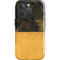 Black and Gold Split Marble iPhone 16 Pro Max Impact Case