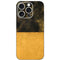 Black and Gold Split Marble iPhone 16 Pro Skin