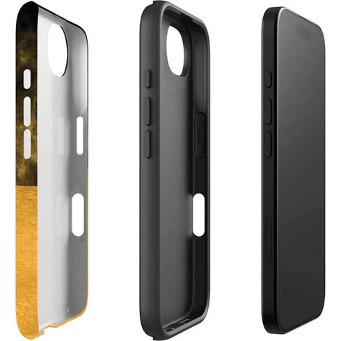 Black and Gold Split Marble iPhone 16e Impact Case