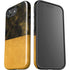 Black and Gold Split Marble iPhone 16e Impact Case