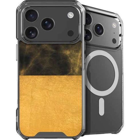 Black and Gold Split Marble iPhone 18 Pro MagSafe Case