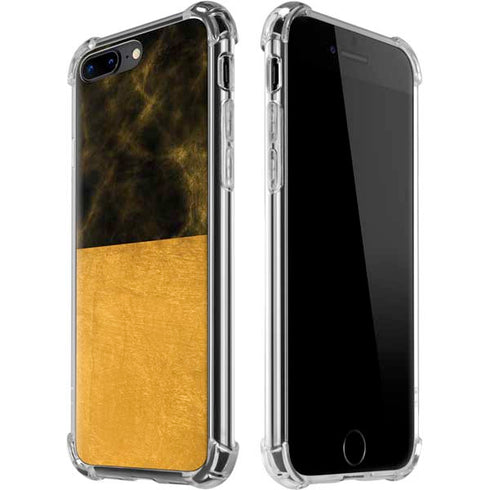 Black and Gold Split Marble iPhone Cases