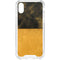Black and Gold Split Marble iPhone XS Clear Case