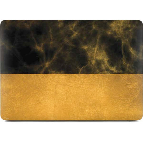 Black and Gold Split Marble Apple MacBook Air Skin