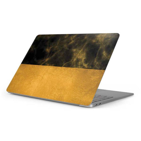 Black and Gold Split Marble Apple MacBook Pro 16-inch Skin