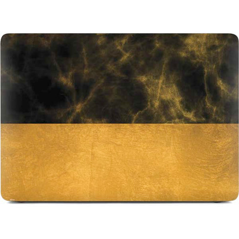 Black and Gold Split Marble Apple MacBook Pro 16-inch Skin