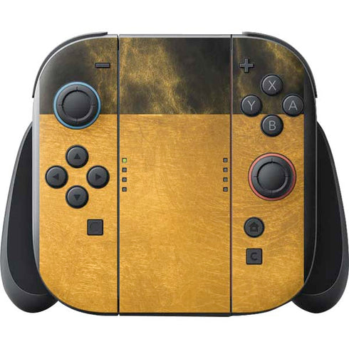 Black and Gold Split Marble Nintendo Switch 2 (2025) with Joy-Con Skin