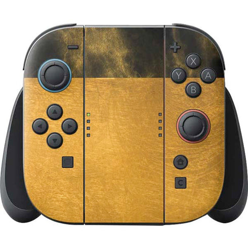 Black and Gold Split Marble Nintendo Switch 2 (2025) Joy-Con Controller Skin