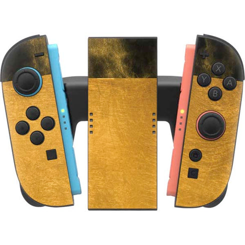 Black and Gold Split Marble Nintendo Switch 2 (2025) Joy-Con Controller Skin