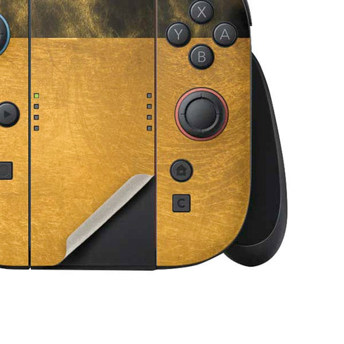 Black and Gold Split Marble Nintendo Switch 2 (2025) Joy-Con Controller Skin
