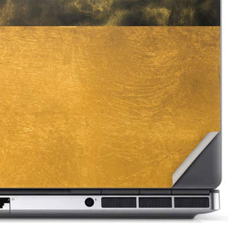 Black and Gold Split Marble Dell Precision Skin