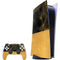 Black and Gold Split Marble PlayStation PS5 Skins