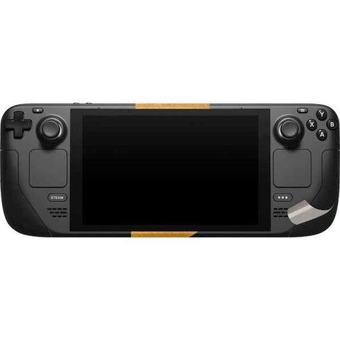 Black and Gold Split Marble Steam Deck Handheld Gaming Computer Skin